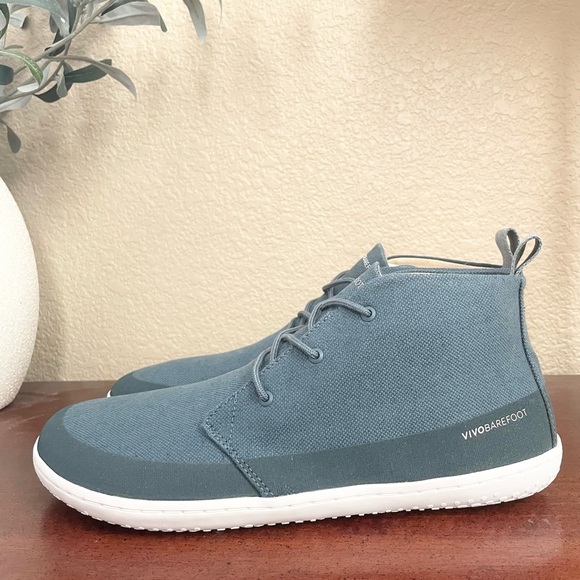 Vivobarefoot Gobi III Hemp Ankle Boot Deep Sea Blue Textile Men's Sz EU 44 US 11 - Picture 3 of 10